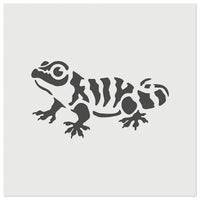 Cute Striped Gecko Lizard Reptile Wall Cookie DIY Craft Reusable Stencil
