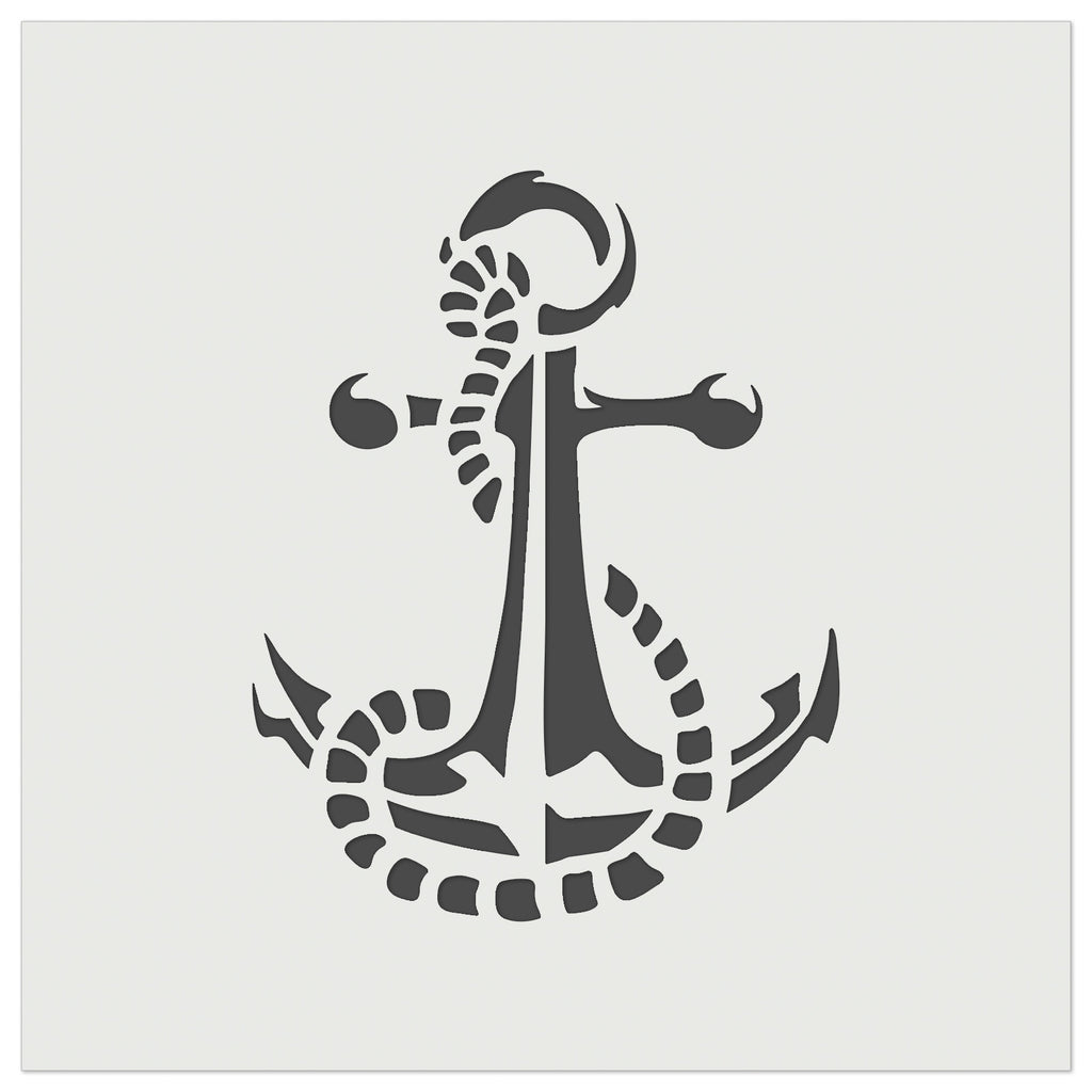 Naval Nautical Anchor with Rope for Sailors with Boats Wall Cookie DIY Craft Reusable Stencil