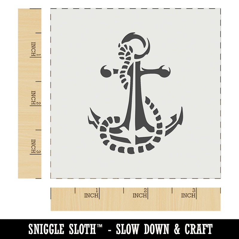 Naval Nautical Anchor with Rope for Sailors with Boats Wall Cookie DIY Craft Reusable Stencil