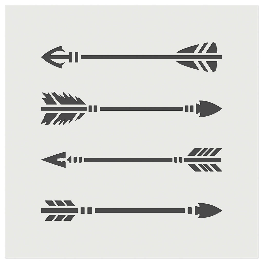 Set of Bow Arrow Pointers Wall Cookie DIY Craft Reusable Stencil