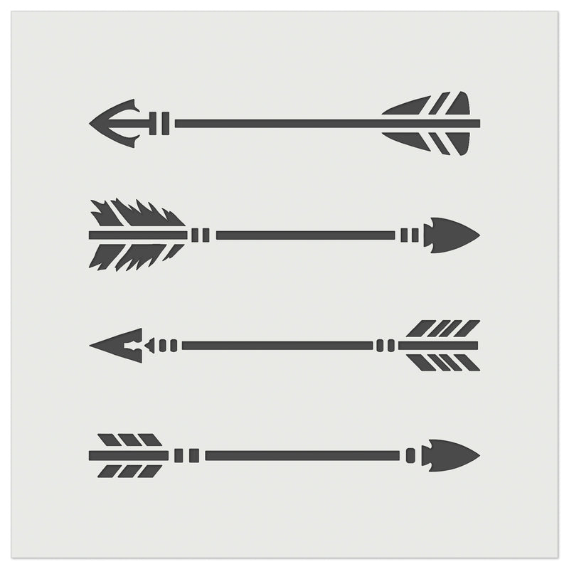 Set of Bow Arrow Pointers Wall Cookie DIY Craft Reusable Stencil