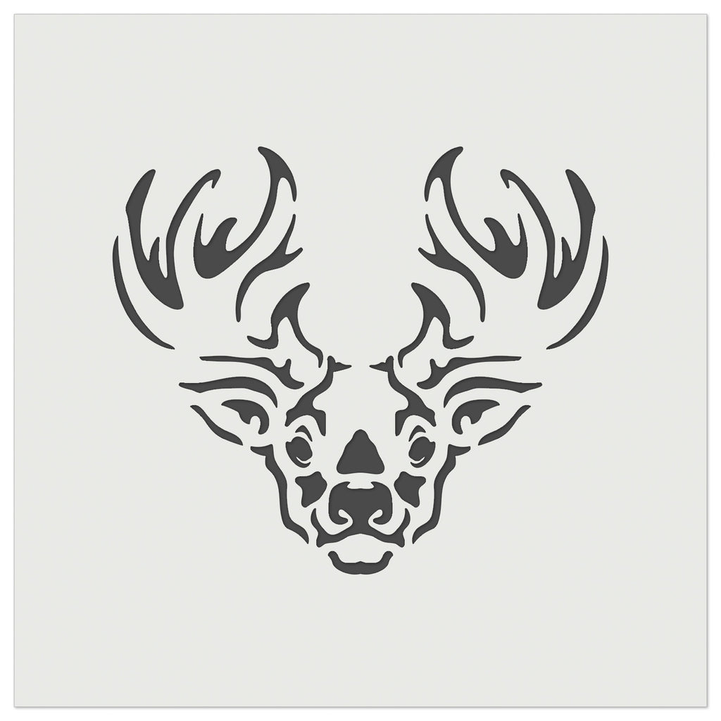 Tribal Deer Buck Head Wall Cookie DIY Craft Reusable Stencil