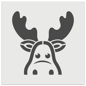 Peeking Moose Wall Cookie DIY Craft Reusable Stencil