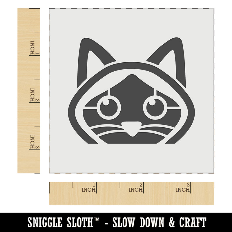 Peeking Siamese Cat Wall Cookie DIY Craft Reusable Stencil
