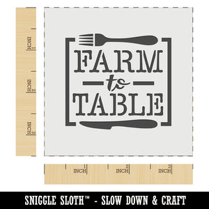 Farm to Table with Fork and Knife Wall Cookie DIY Craft Reusable Stencil