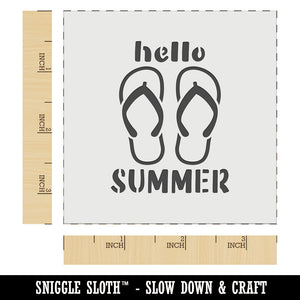 Hello Summer Flip Flops Wall Cookie DIY Craft Reusable Stencil