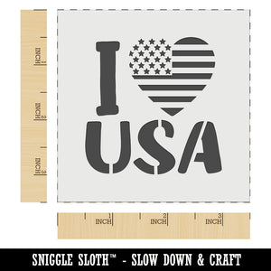 I Heart Flag USA Patriotic Fourth of July Wall Cookie DIY Craft Reusable Stencil