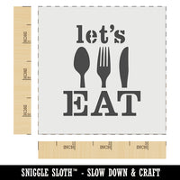 Let's Eat Knife Fork Spoon Wall Cookie DIY Craft Reusable Stencil