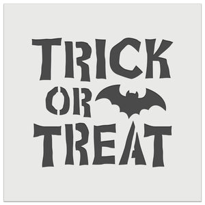 Trick or Treat with Bat Halloween Wall Cookie DIY Craft Reusable Stencil