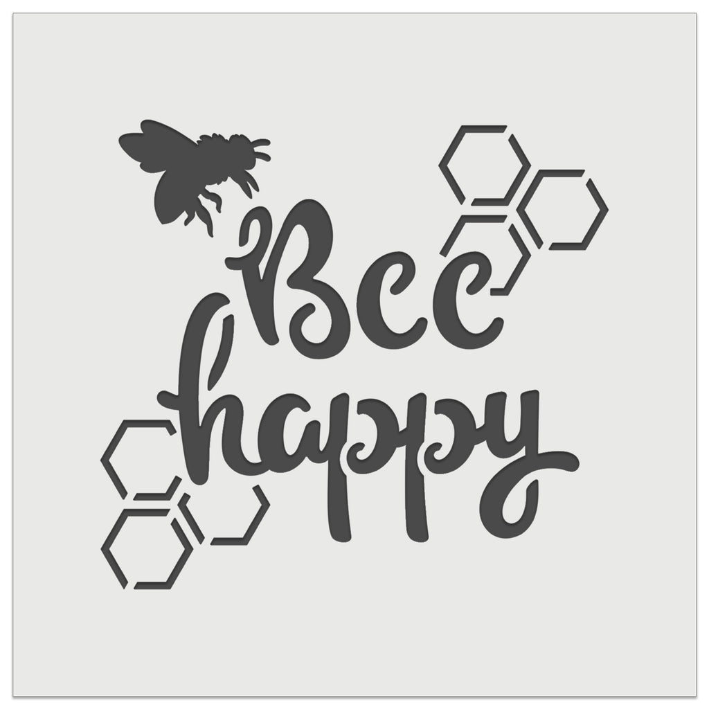 Bee Be Happy Honeycomb Wall Cookie DIY Craft Reusable Stencil