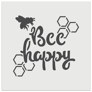 Bee Be Happy Honeycomb Wall Cookie DIY Craft Reusable Stencil