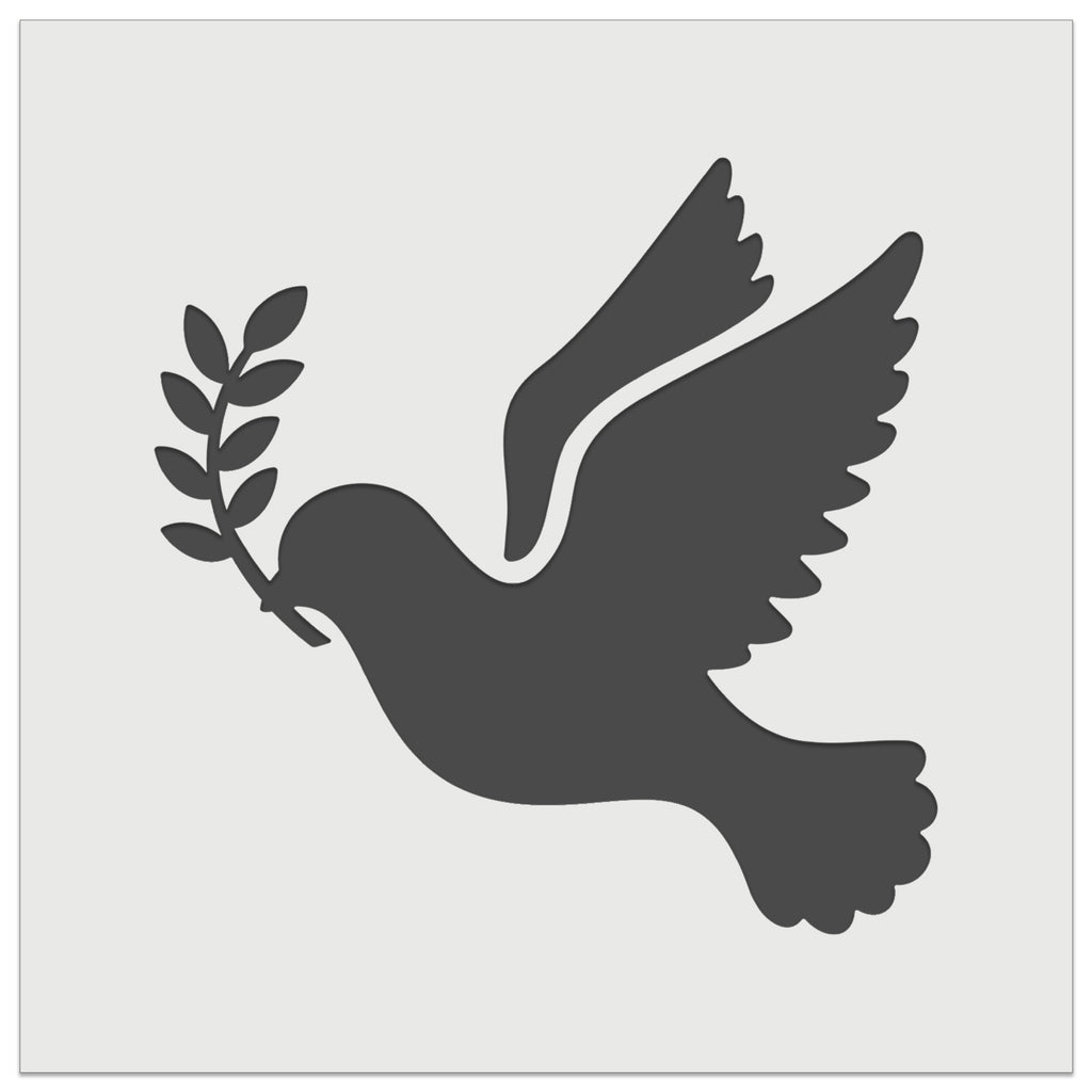 Dove Carrying Olive Branch Peace Silhouette Wall Cookie DIY Craft Reusable Stencil