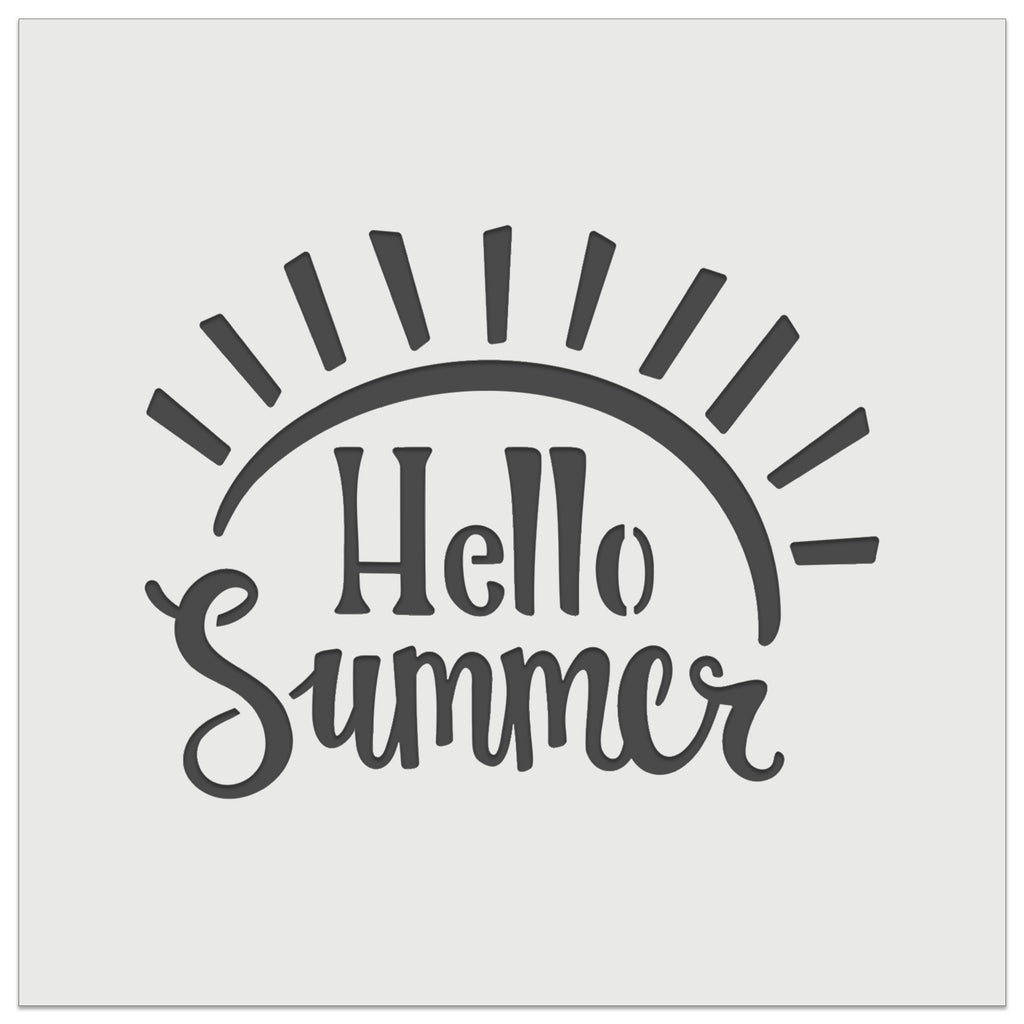 Hello Summer Sunshine Wall Cookie DIY Craft Reusable Stencil