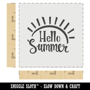 Hello Summer Sunshine Wall Cookie DIY Craft Reusable Stencil