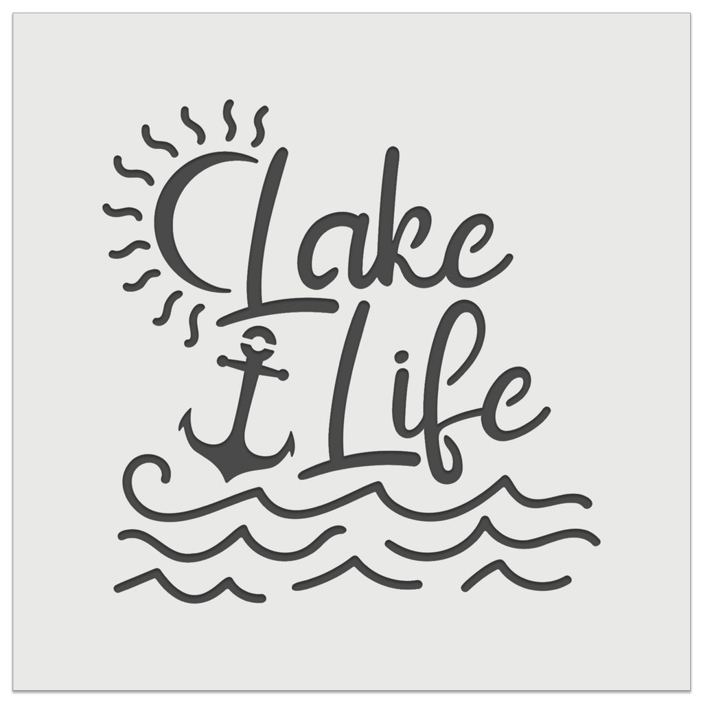 Lake Life with Anchor Wall Cookie DIY Craft Reusable Stencil