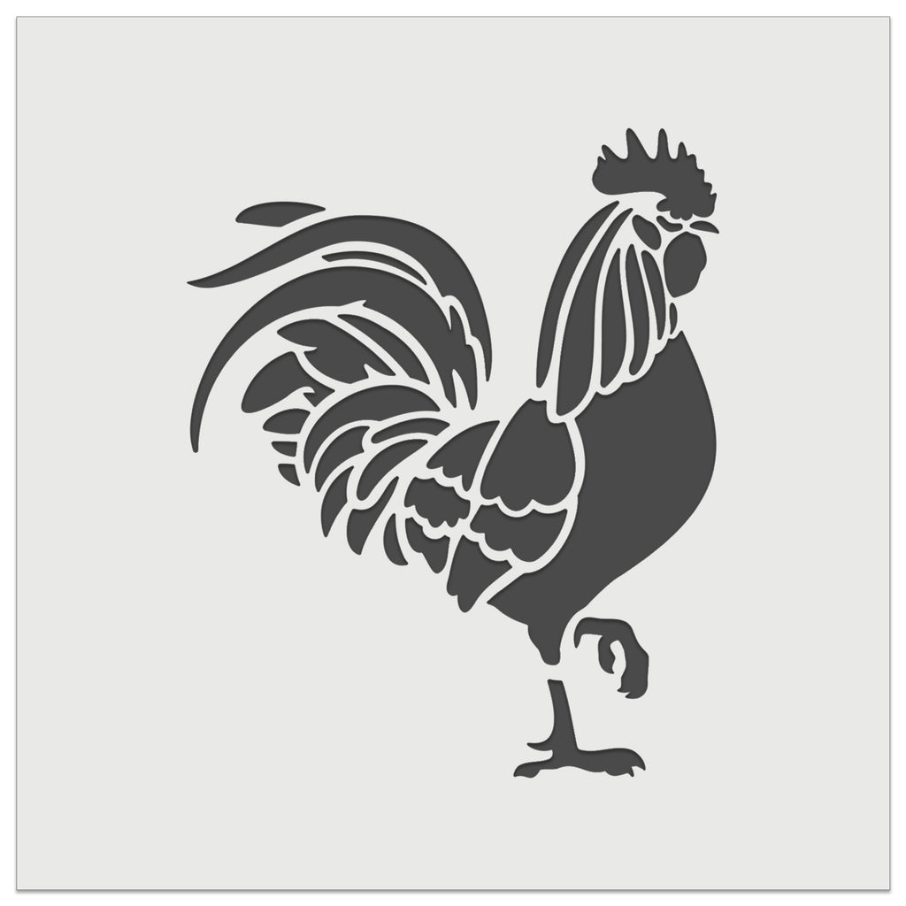 Rooster Strutting Farm Animal Chicken Wall Cookie DIY Craft Reusable Stencil