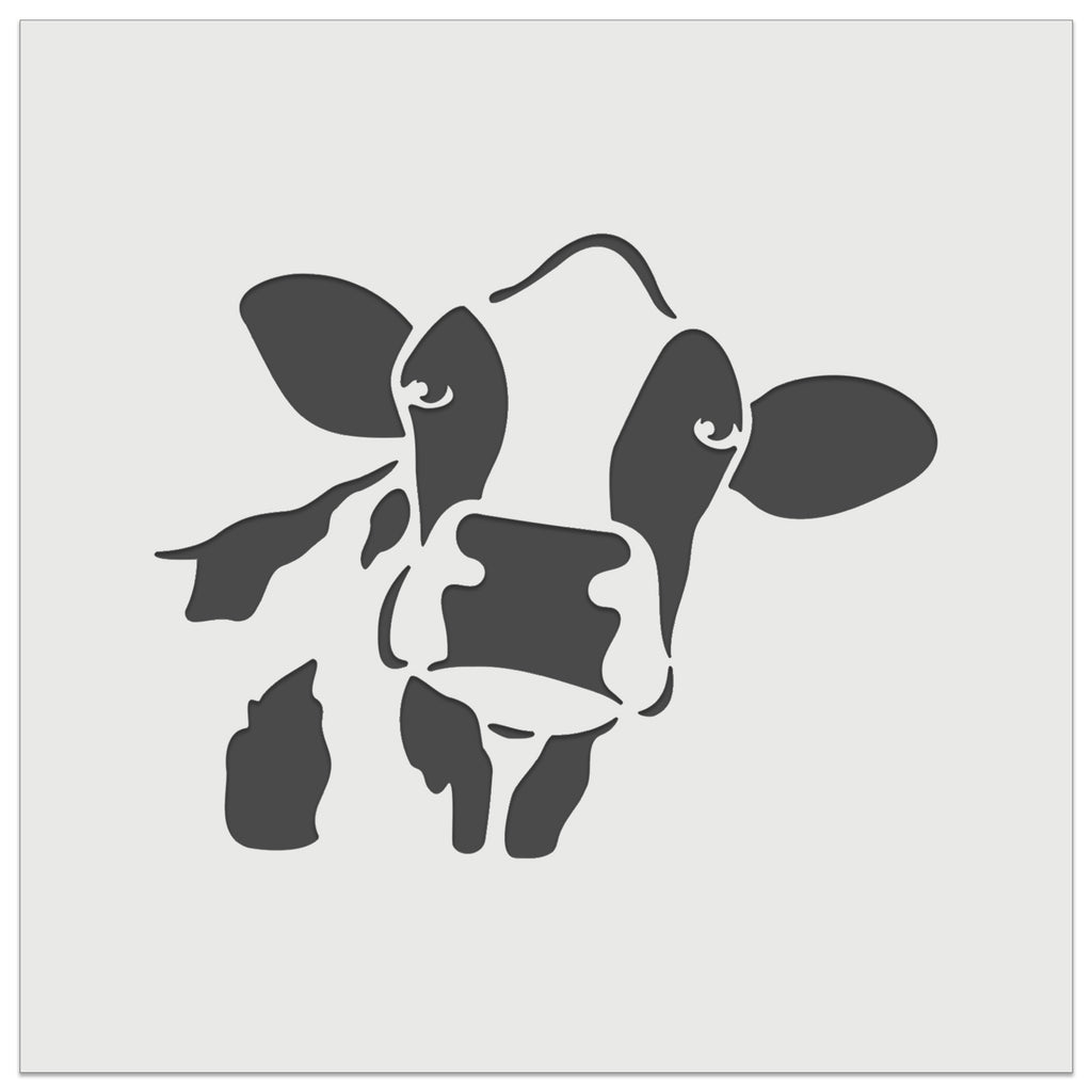 Silly Cow Face Wall Cookie DIY Craft Reusable Stencil