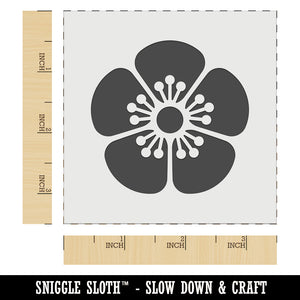 Single Cherry Blossom Flower Wall Cookie DIY Craft Reusable Stencil