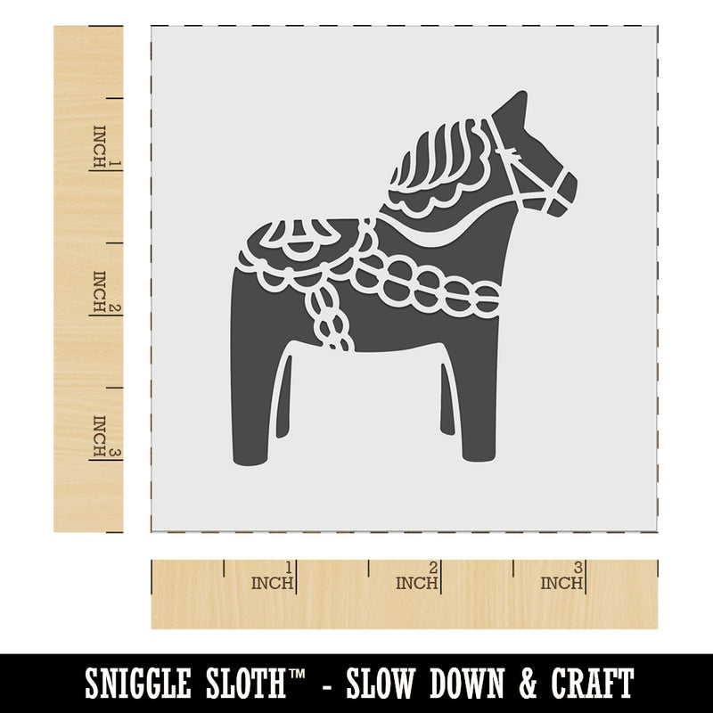 Swedish Dala Dalecarlian Horse Wall Cookie DIY Craft Reusable Stencil