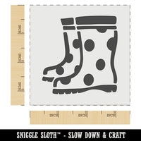 Adorable Summer Polka Dot Rain Boots Wall Cookie DIY Craft Reusable Stencil