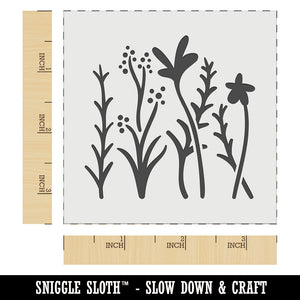 Adorable Summer Wildflowers for Repeating Pattern Wall Cookie DIY Craft Reusable Stencil