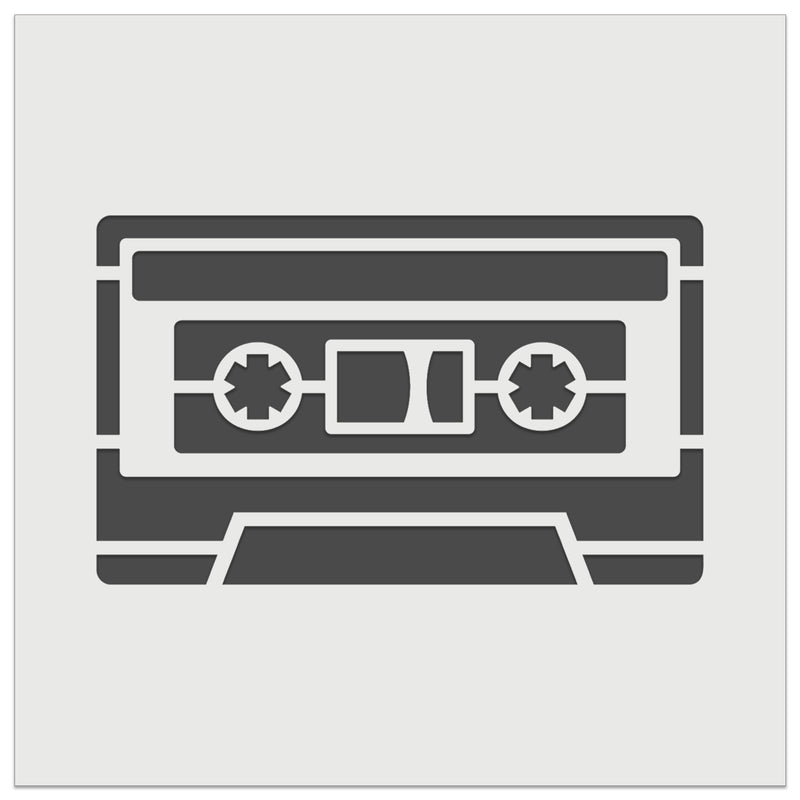 Classic Cassette Mix Tape Music Stereo Wall Cookie DIY Craft Reusable Stencil