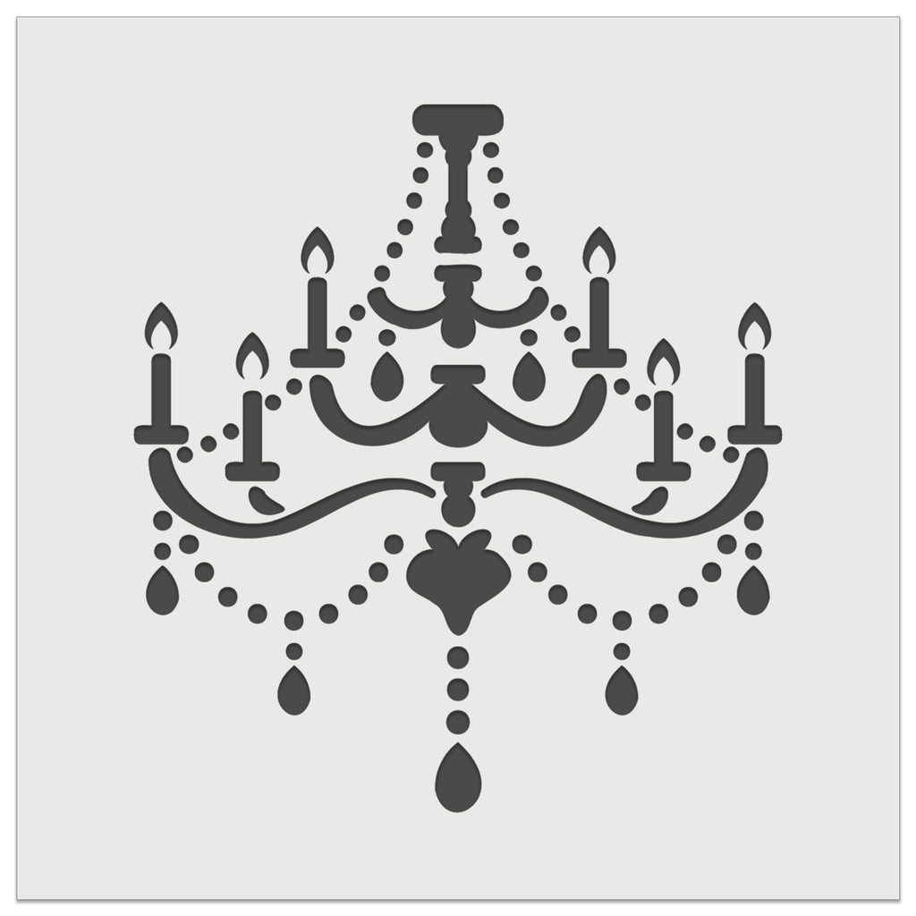 Elegant Candle Chandelier Wall Cookie DIY Craft Reusable Stencil