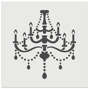 Elegant Candle Chandelier Wall Cookie DIY Craft Reusable Stencil