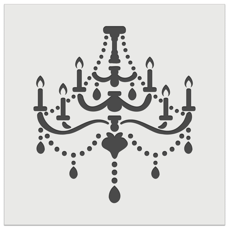 Elegant Candle Chandelier Wall Cookie DIY Craft Reusable Stencil