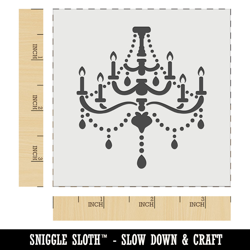 Elegant Candle Chandelier Wall Cookie DIY Craft Reusable Stencil