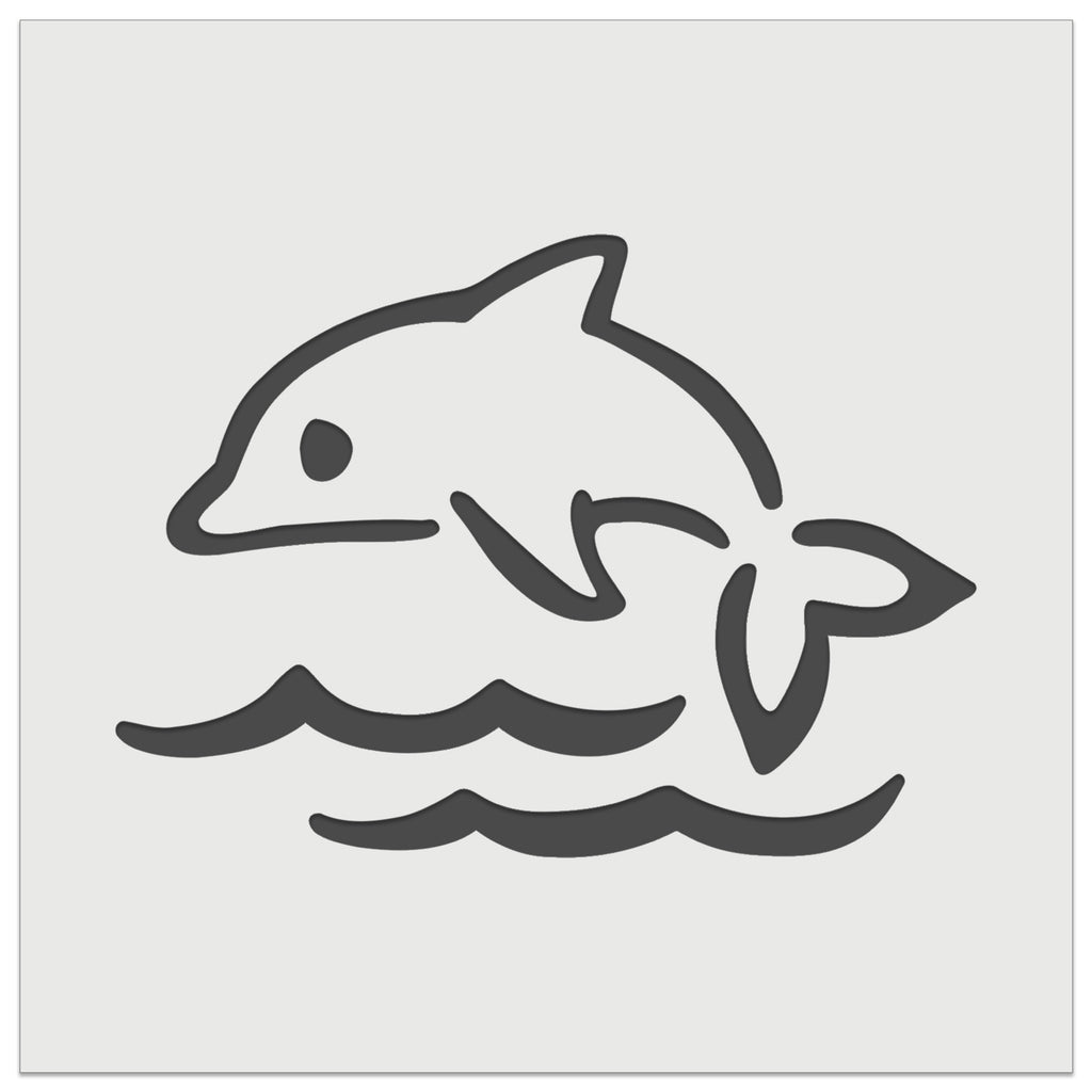 Fun Jumping Dolphin Ocean Waves Wall Cookie DIY Craft Reusable Stencil