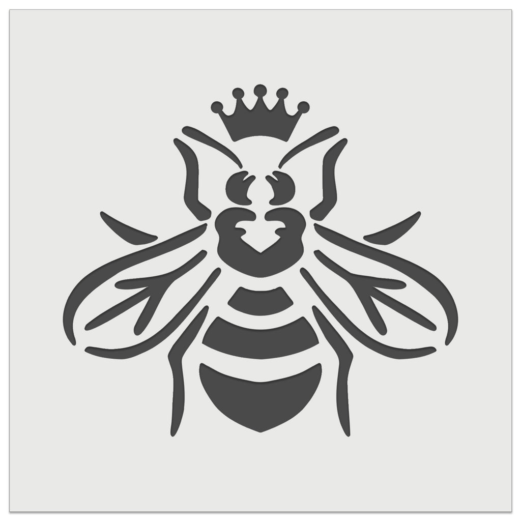 Queen Bee with Crown Honey Hive Wall Cookie DIY Craft Reusable Stencil