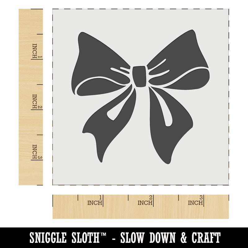 Sweet Bow Gift Presents Birthday Anniversary Christmas Wall Cookie DIY Craft Reusable Stencil