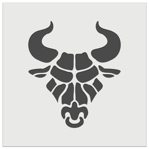 Angry Bull Cow Head with Horns Wall Cookie DIY Craft Reusable Stencil