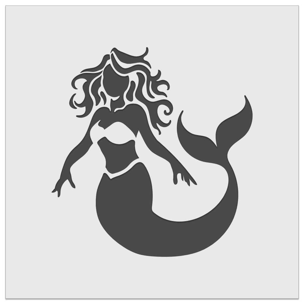Beautiful Mythological Mermaid Wall Cookie DIY Craft Reusable Stencil