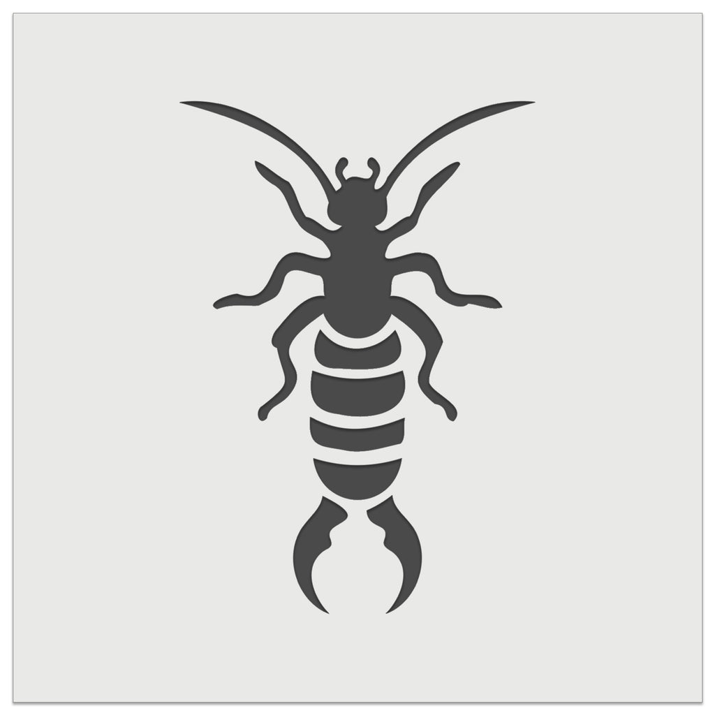 Earwig Insect Bug with Pincer Tail Wall Cookie DIY Craft Reusable Stencil