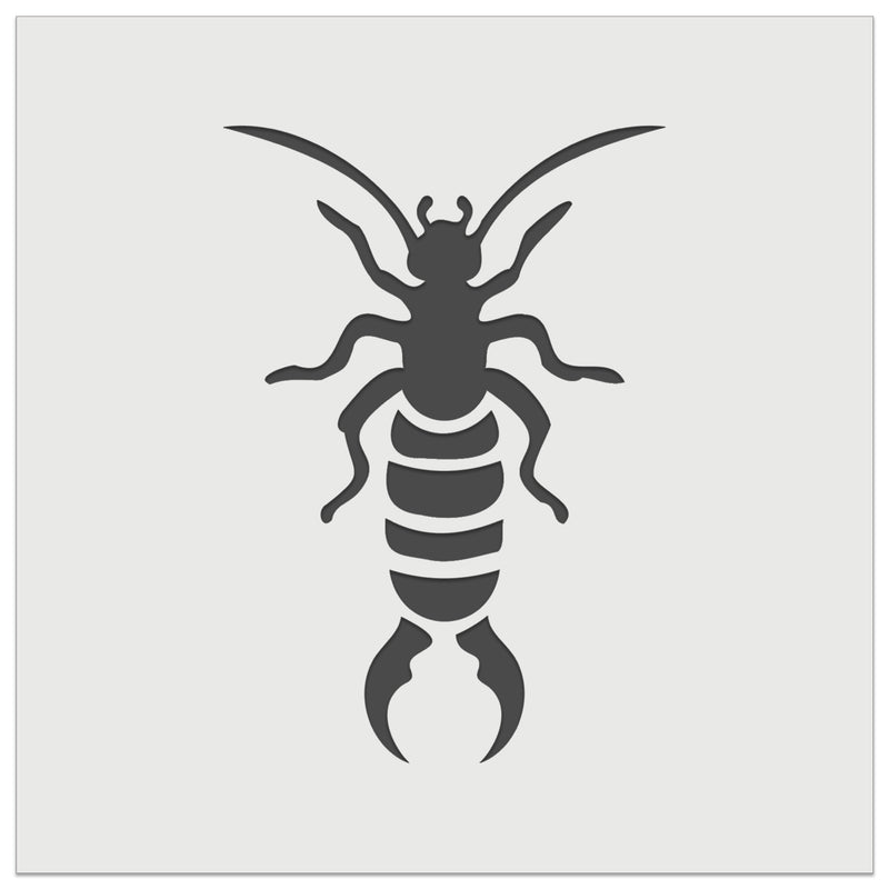 Earwig Insect Bug with Pincer Tail Wall Cookie DIY Craft Reusable Stencil