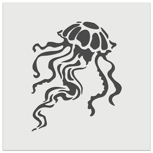 Elegant Compass Jellyfish Floating in the Ocean Wall Cookie DIY Craft Reusable Stencil