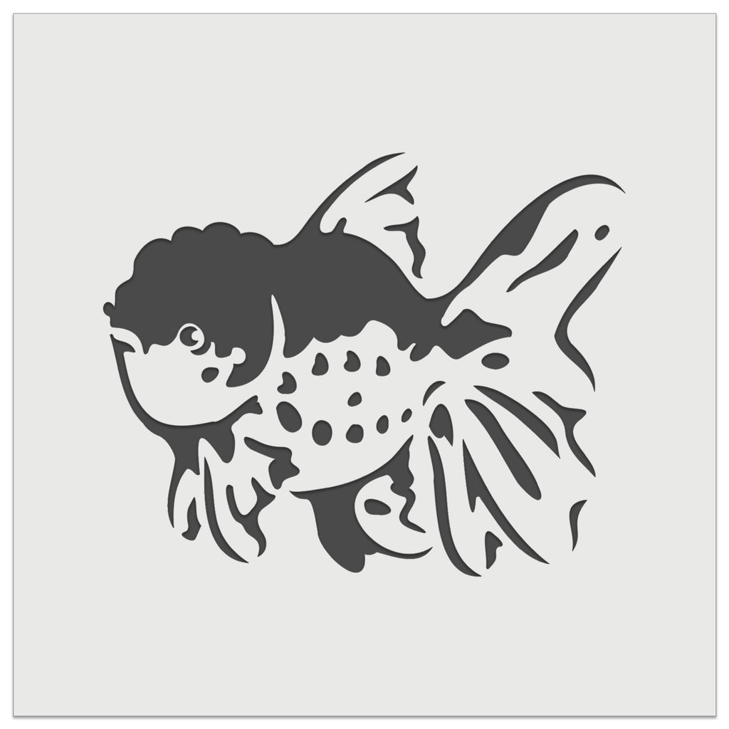 Fancy Lionhead Goldfish Aquarium Pet Wall Cookie DIY Craft Reusable Stencil