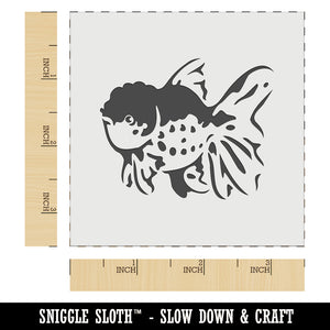 Fancy Lionhead Goldfish Aquarium Pet Wall Cookie DIY Craft Reusable Stencil