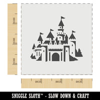 Fantasy Fairytale Castle with Towers Wall Cookie DIY Craft Reusable Stencil