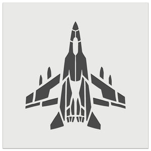 Fighter Jet War Plane Combat Vehicle with Missiles Wall Cookie DIY Craft Reusable Stencil