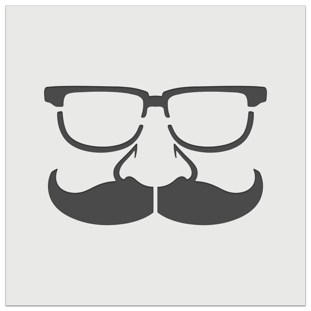 Funny Glasses with Nose and Mustache Wall Cookie DIY Craft Reusable Stencil