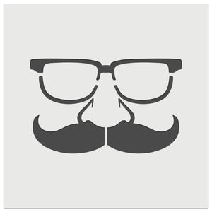 Funny Glasses with Nose and Mustache Wall Cookie DIY Craft Reusable Stencil