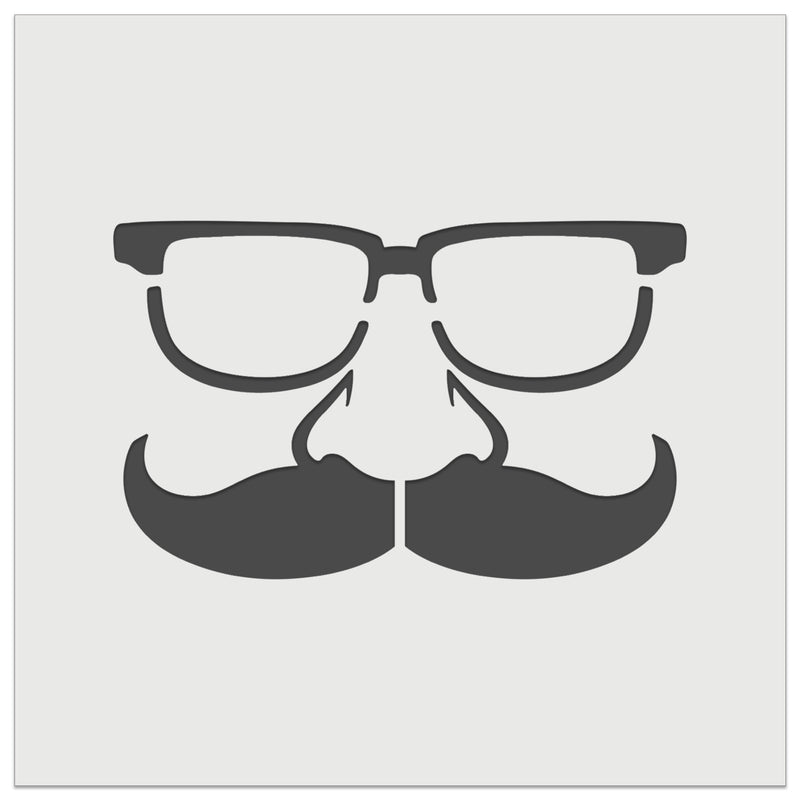 Funny Glasses with Nose and Mustache Wall Cookie DIY Craft Reusable Stencil