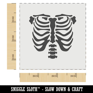 Human Ribcage Skeleton Bones Spooky Halloween Wall Cookie DIY Craft Reusable Stencil