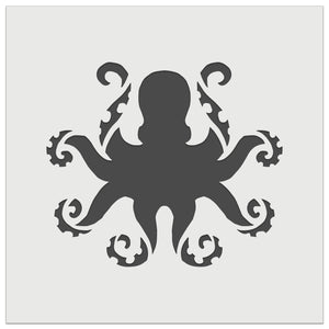 Octopus with Twisting Tentacle Arms Wall Cookie DIY Craft Reusable Stencil