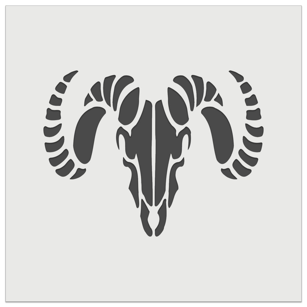 Ram Skull with Curved Horns Wall Cookie DIY Craft Reusable Stencil