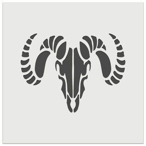 Ram Skull with Curved Horns Wall Cookie DIY Craft Reusable Stencil