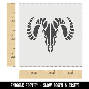 Ram Skull with Curved Horns Wall Cookie DIY Craft Reusable Stencil